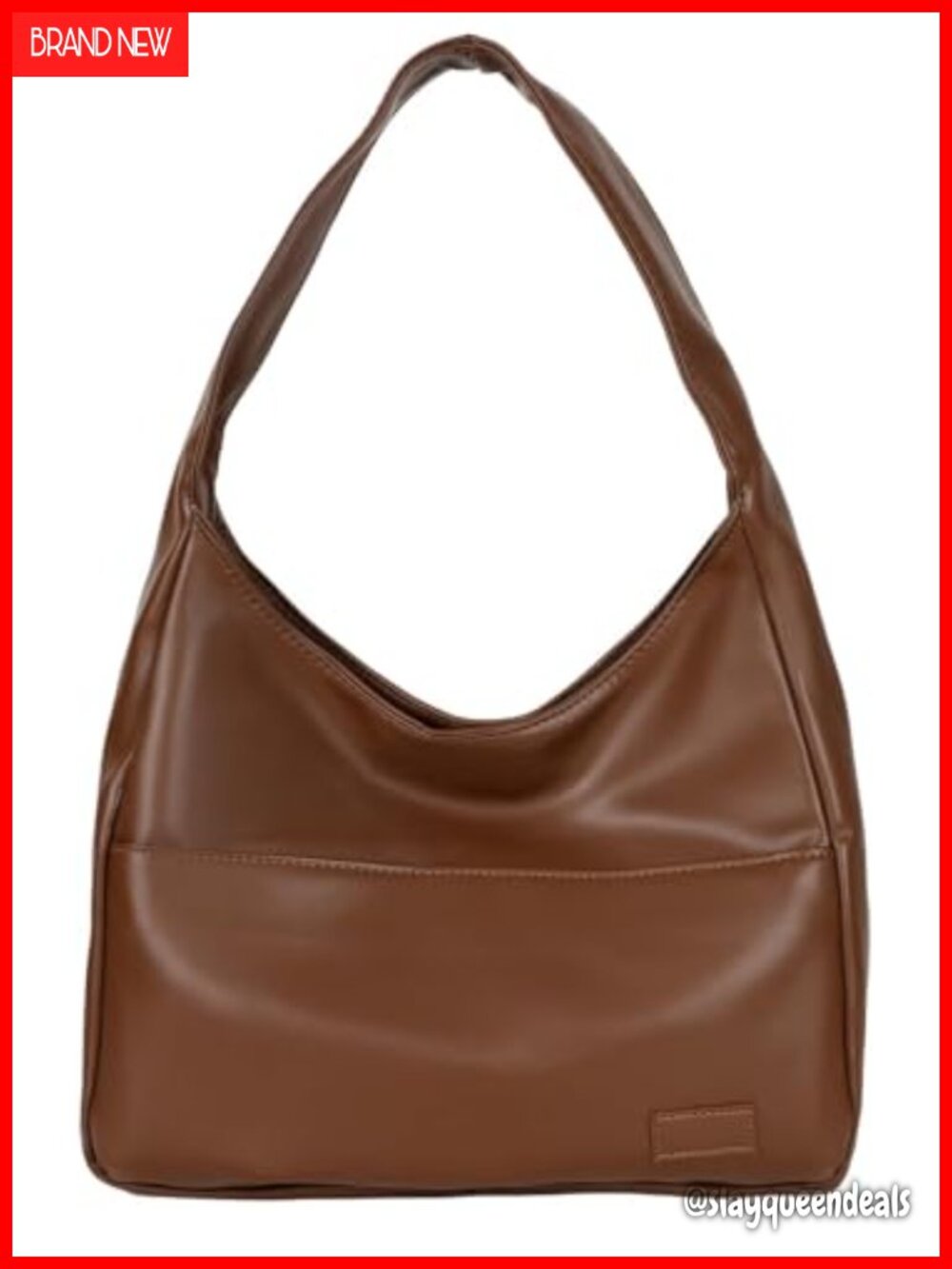 Vegan Leather Large Tote Shoulder Bag Quilted Soft Work Handbag